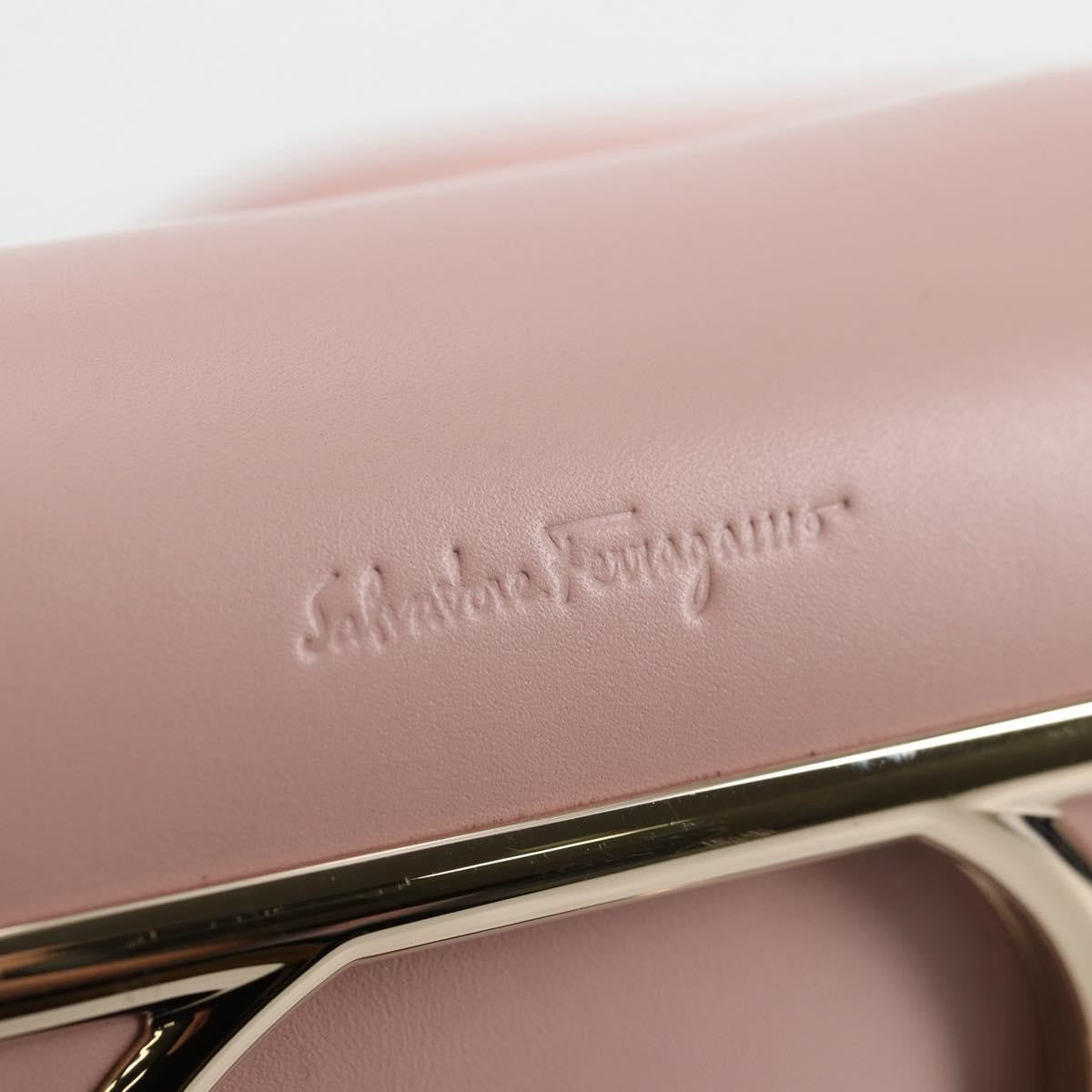 Salvatore Ferragamo Vela Flap Crossbody Bag Leather, PINK, LEATHER, Crossbody bag