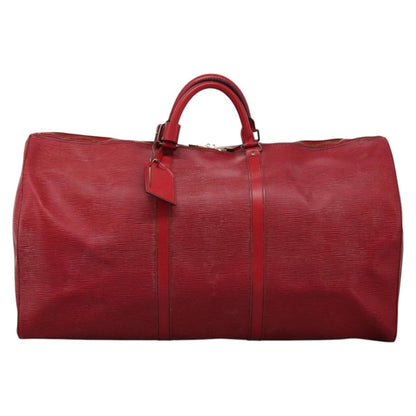 Louis Vuitton Keepall Bag Epi Leather, RED, LEATHER, Travel bag