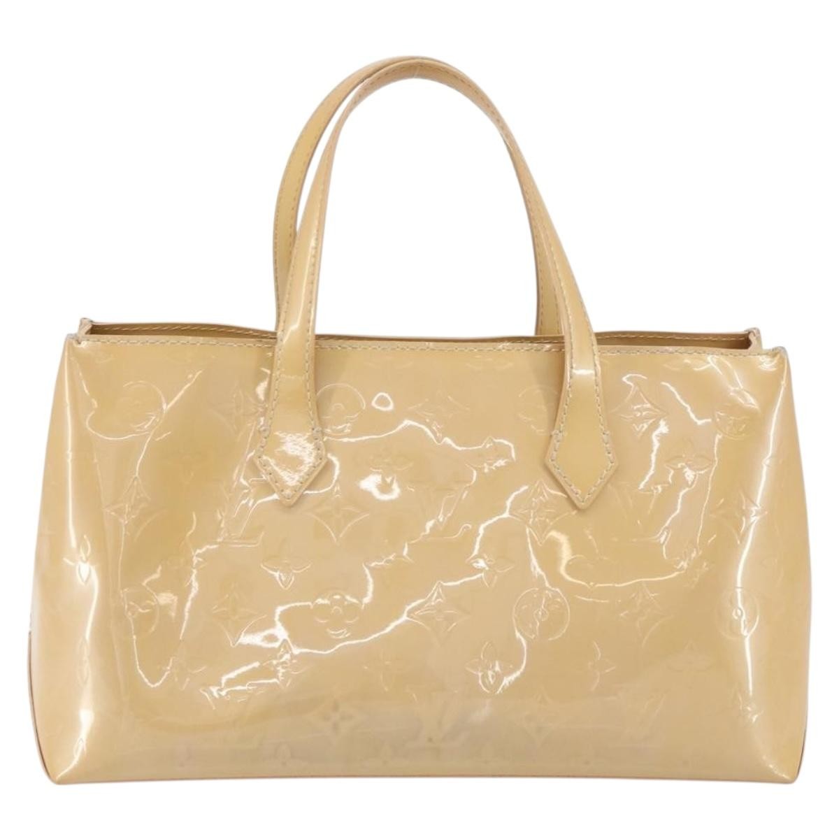 Louis Vuitton Wilshire Handbag Monogram Vernis, BEIGE, PATENT_LEATHER, Tote bag
