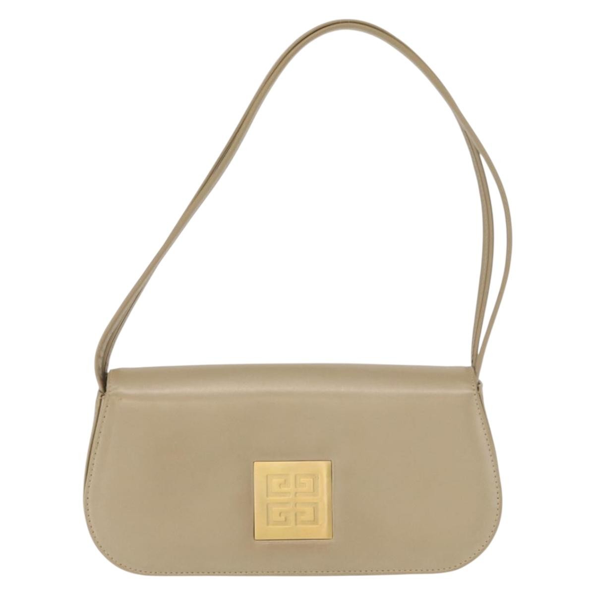 Givenchy Vintage Handbag Leather, BEIGE, LEATHER, Handbag