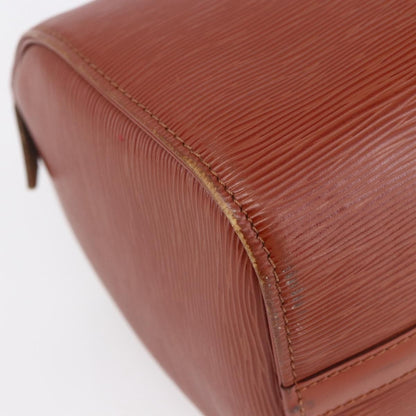 Louis Vuitton Speedy Handbag Epi Leather, BROWN, LEATHER, Handbag