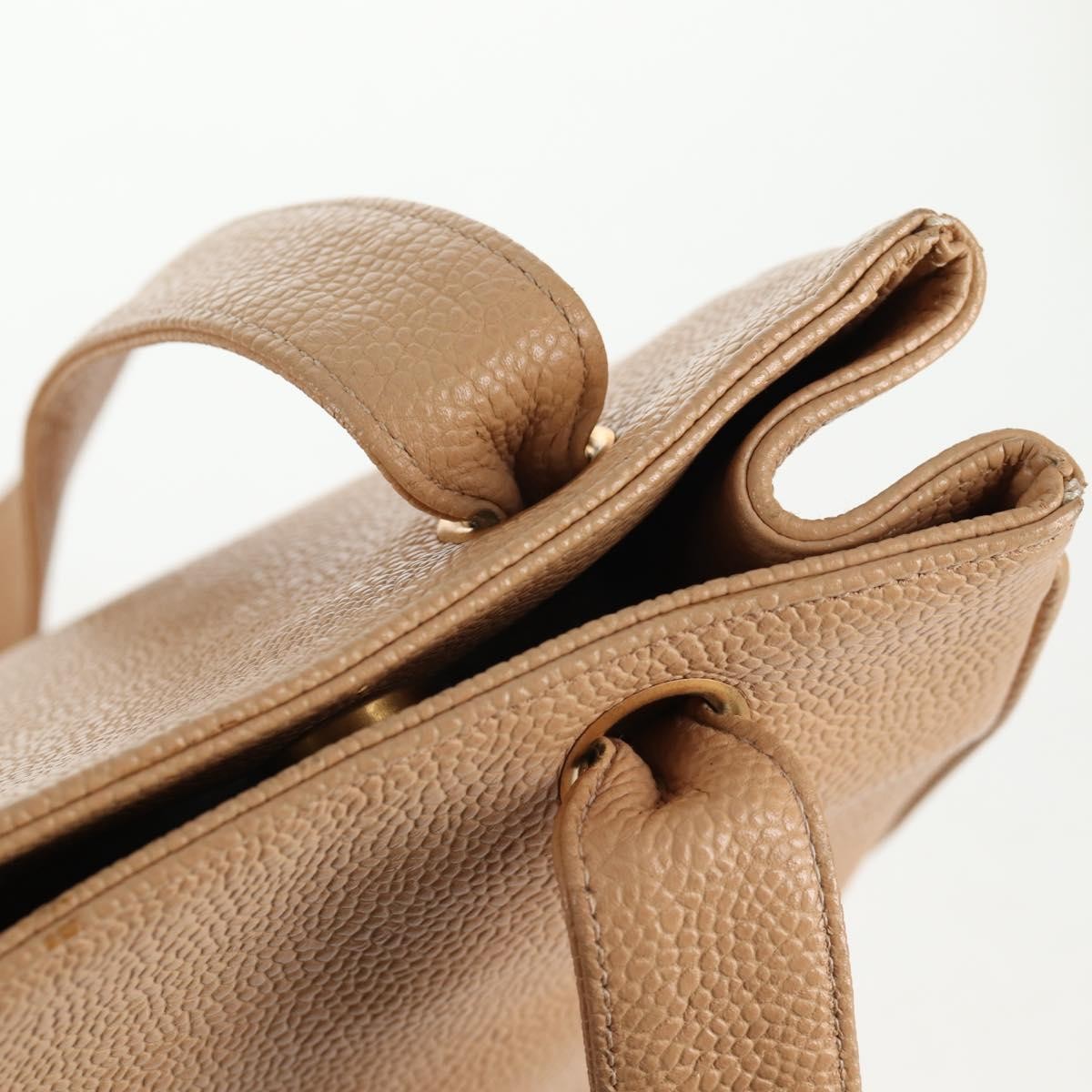 Chanel Coco Mark Leather, BEIGE, LEATHER, Handbag