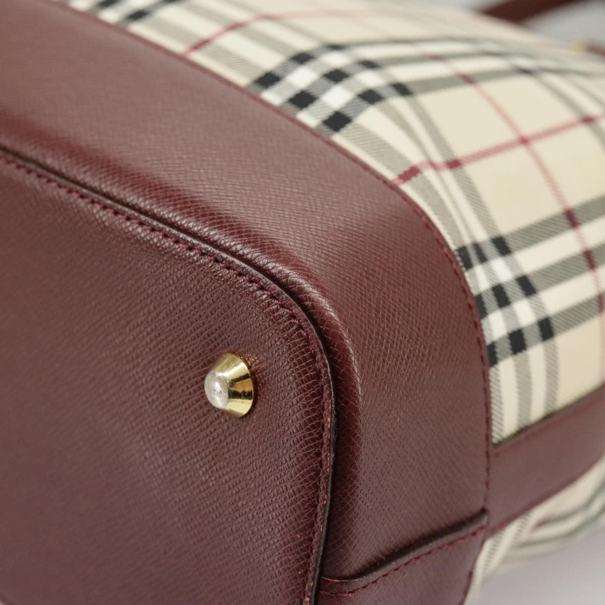Burberry Nova Check Tote Canvas and Leather, BEIGE, CANVAS, Tote bag