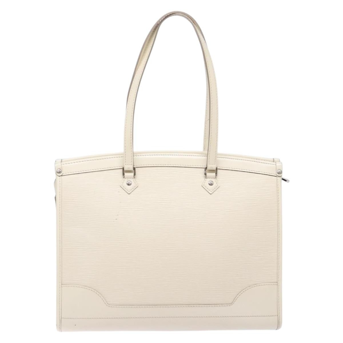 Louis Vuitton Madeleine Handbag Epi Leather, WHITE, LEATHER, Handbag