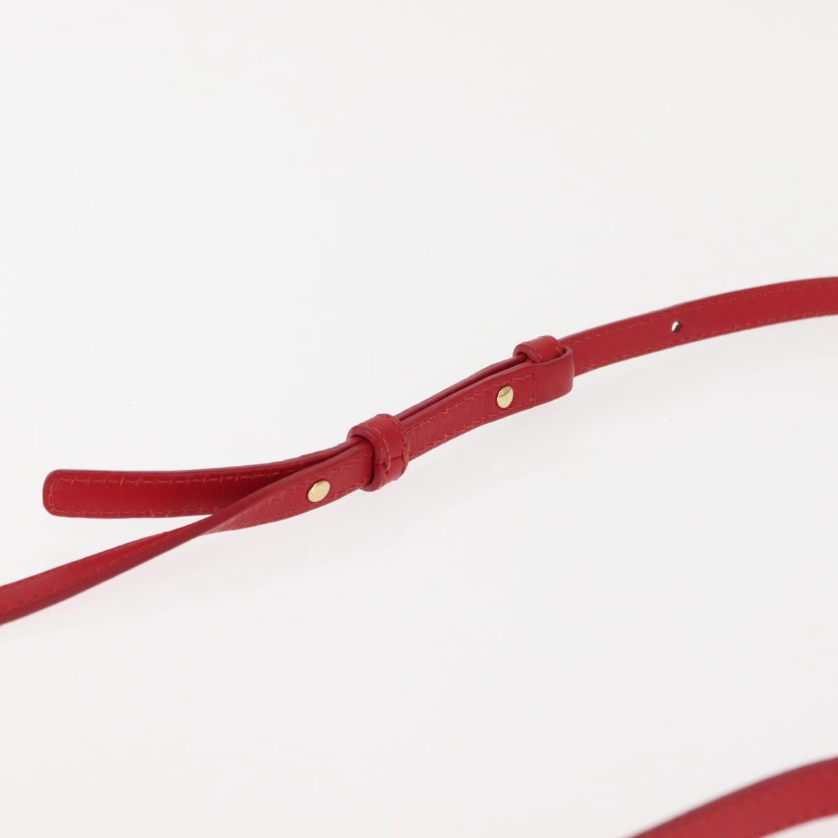 Celine Trio Crossbody Bag Leather, RED, LEATHER, Crossbody bag