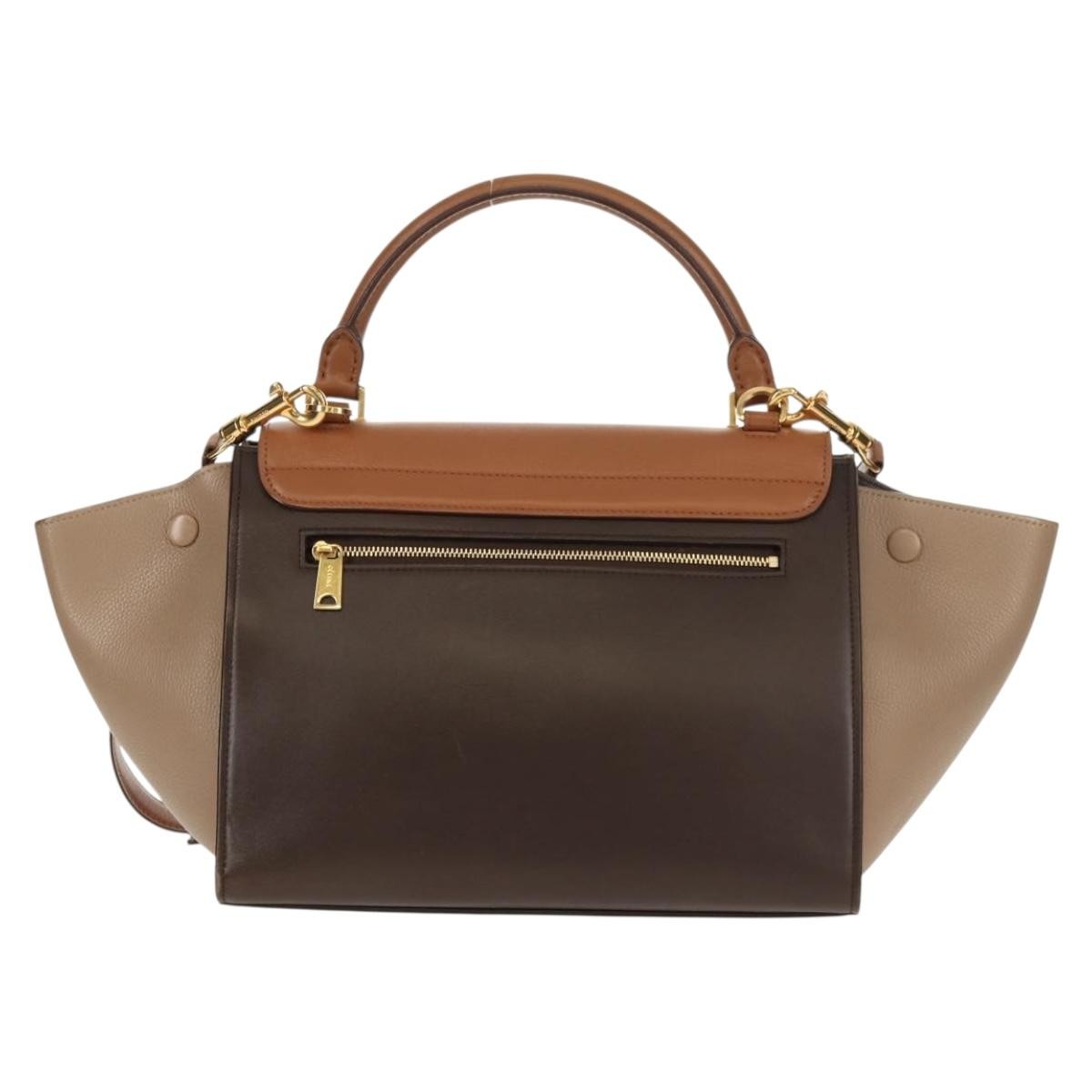 Celine Tricolor Trapeze Bag Leather, MULTICOLOUR, LEATHER, Handbag