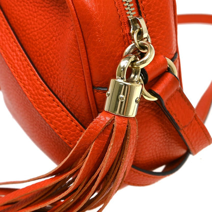 Gucci Soho Chain Crossbody Bag Leather, Orange, Leather, Shoulder Bag