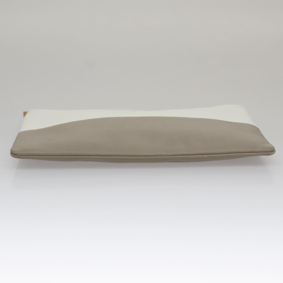 Celine Bicolor Solo Clutch Leather, GRAY, LEATHER, Clutche & pouche