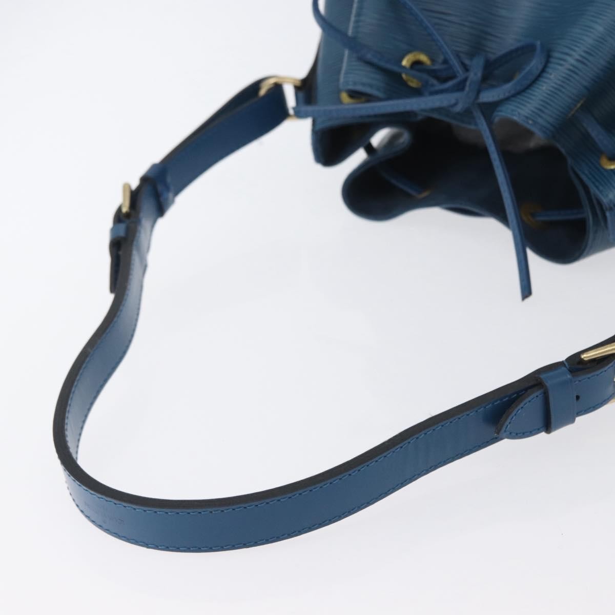 Louis Vuitton Petit Noe Handbag Epi Leather, BLUE, LEATHER, Shoulder bag