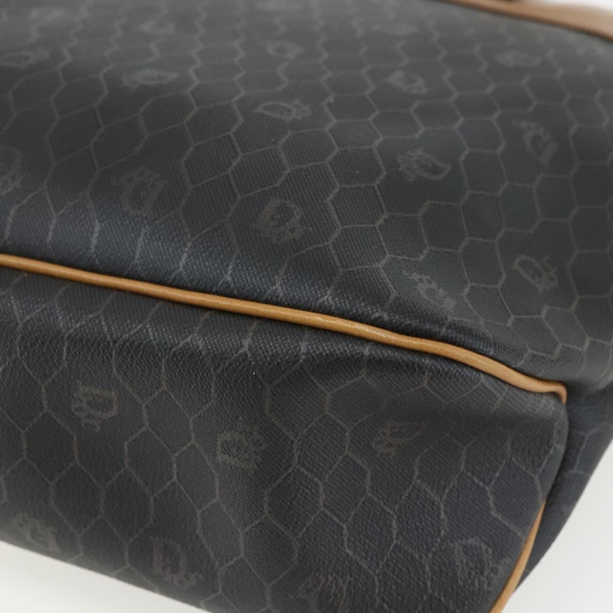 Christian Dior Vintage Honeycomb Tote Bag Canvas, BLACK, CANVAS, Tote bag