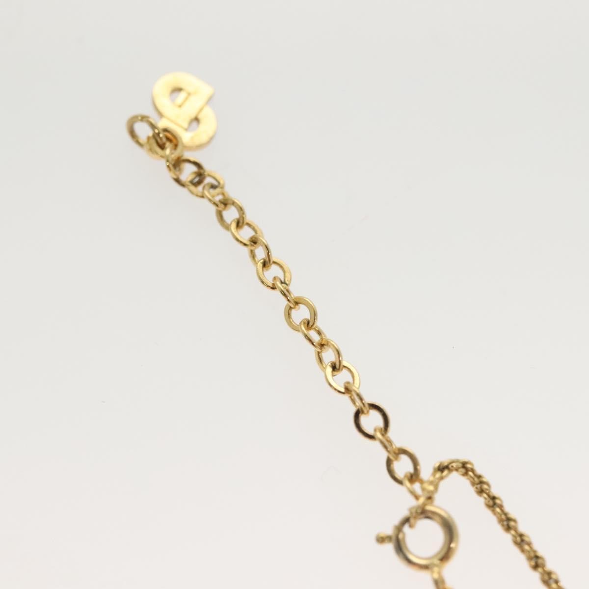 Christian Dior CD Pendant Necklace Metal and Crystals, GOLD, METAL, Necklace