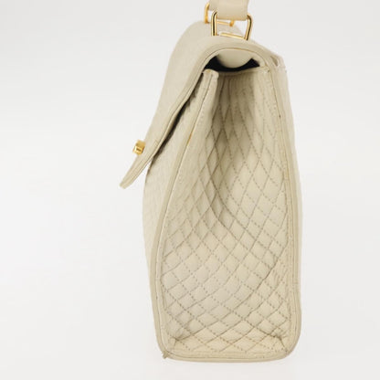 Bally Vintage Handbag Quilted Leather, BEIGE, LEATHER, Handbag