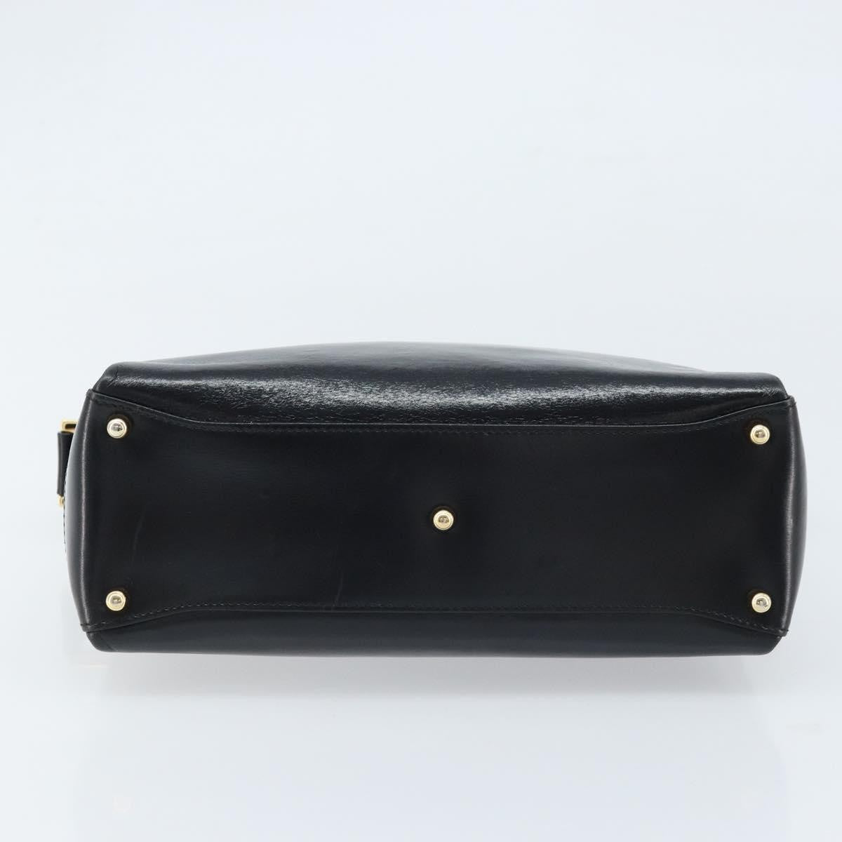 Gucci Vintage Convertible Box Crossbody Bag Leather, BLACK, LEATHER, Handbag