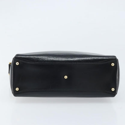 Gucci Vintage Convertible Box Crossbody Bag Leather, BLACK, LEATHER, Handbag