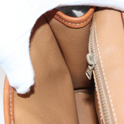 Celine Vintage Macadam Shoulder Bag Canvas and Leather, Brown, Canvas, Shoulder Bag