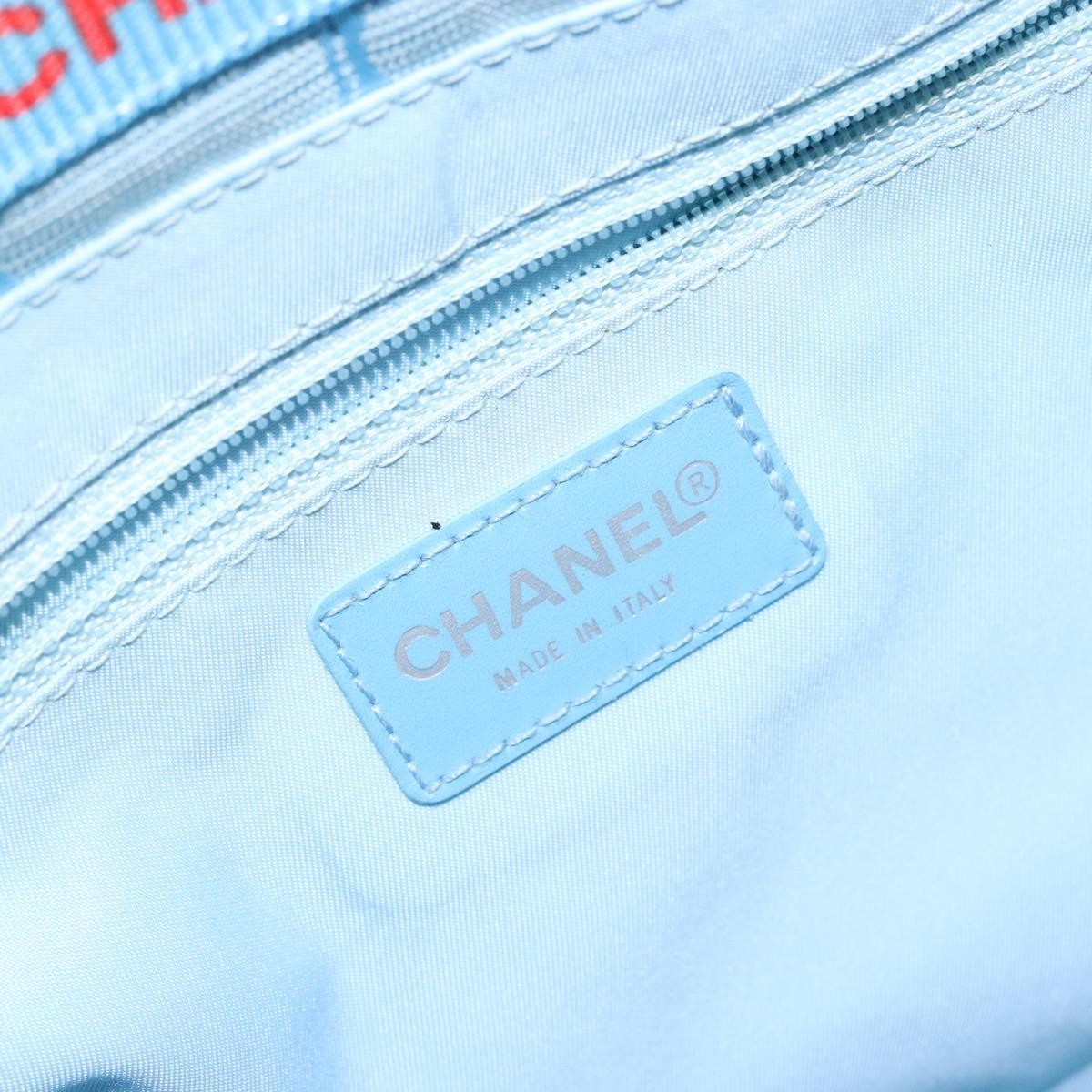 Chanel Travel Line Tote Nylon, BLUE, NYLON, Tote bag