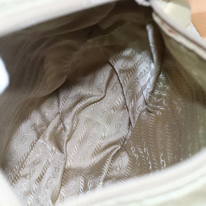 Prada Buckle Messenger Bag Tessuto, Beige, Nylon, Shoulder Bag