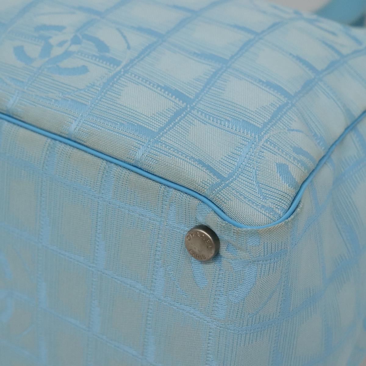 Chanel Travel Line Tote Nylon, BLUE, NYLON, Tote bag