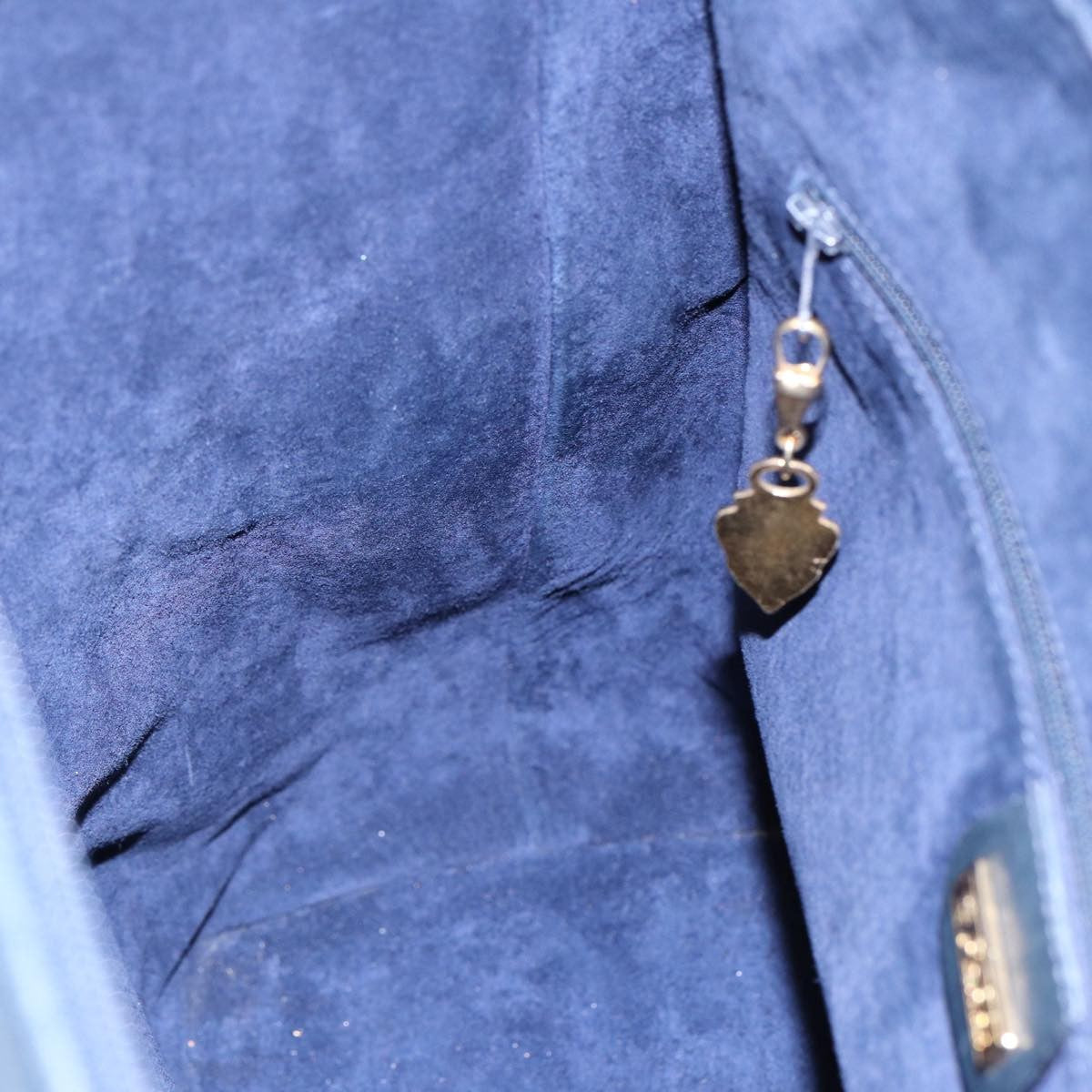 Gucci Vintage Shoulder Bag Leather, NAVY, LEATHER, Shoulder bag