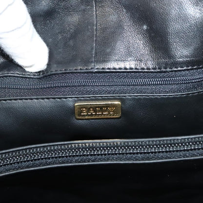 Bally Vintage Tote Bag Quilted Leather, BLACK, LEATHER, Tote bag