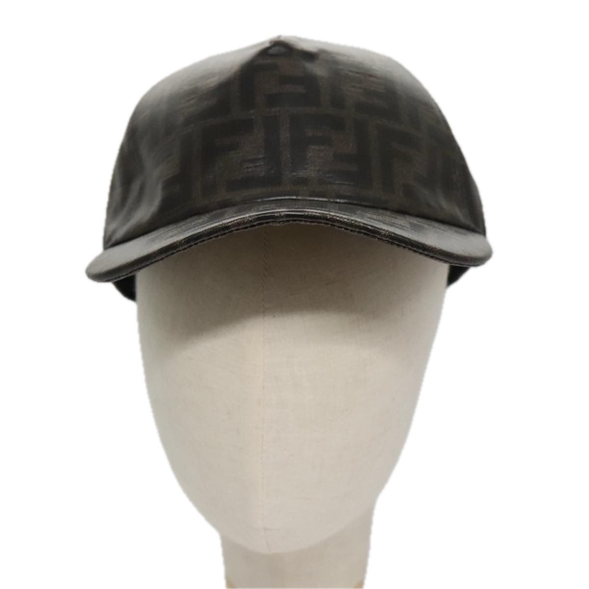 Fendi Logo Baseball Cap Zucca Canvas, BLACK, CANVAS, Head accessory