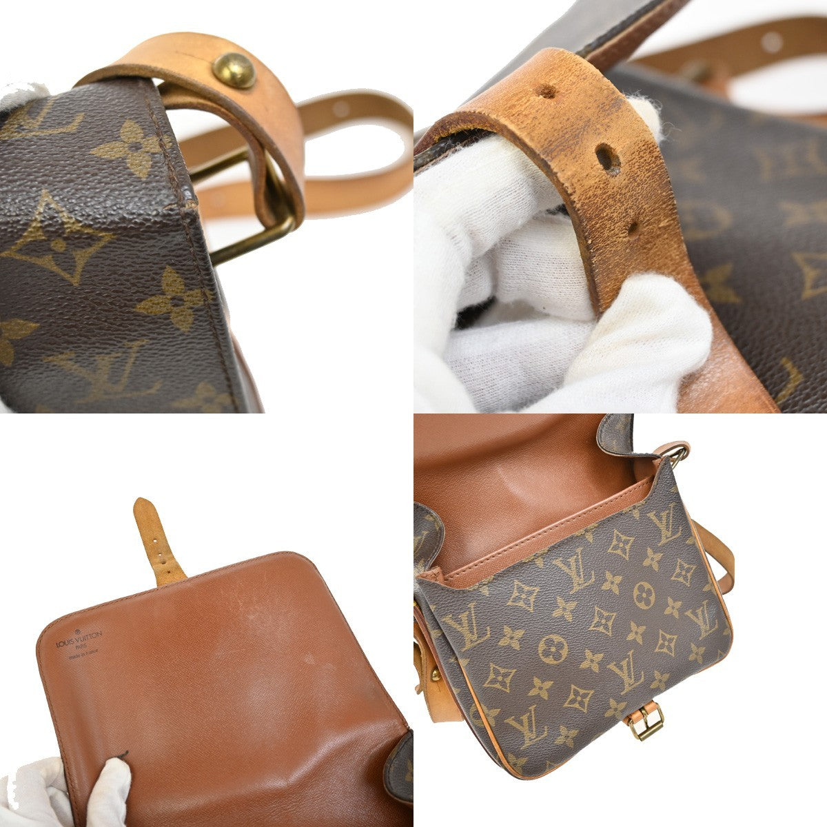 Louis Vuitton Cartouchiere Handbag Monogram Canvas, BROWN, CANVAS, Shoulder bag