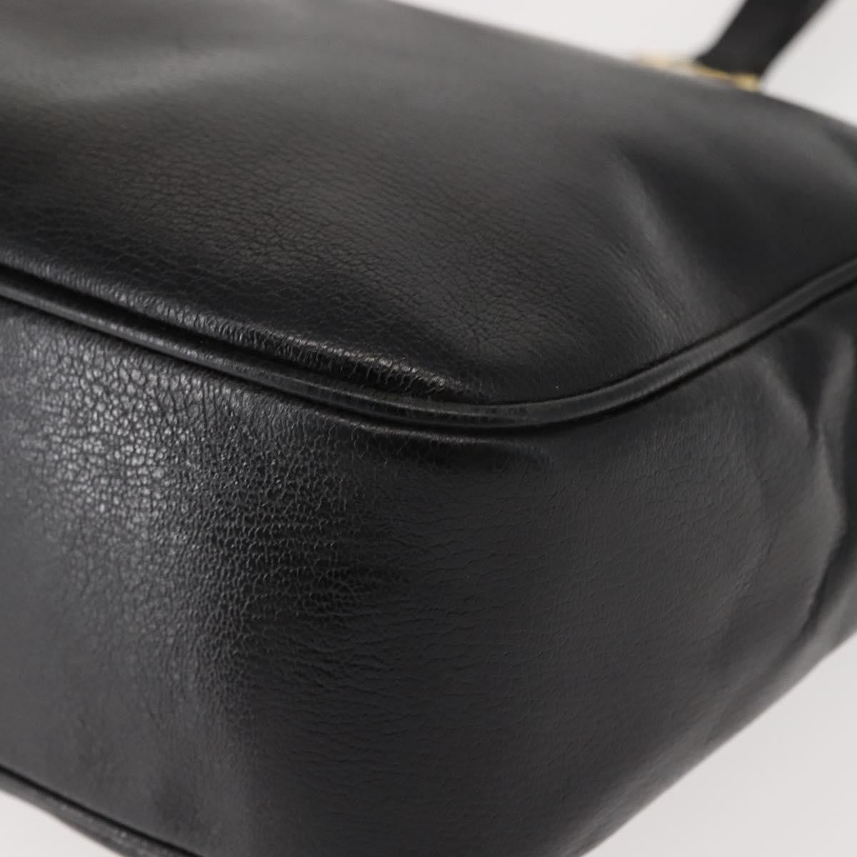 Salvatore Ferragamo Gancini Tote Leather, BLACK, LEATHER, Tote bag