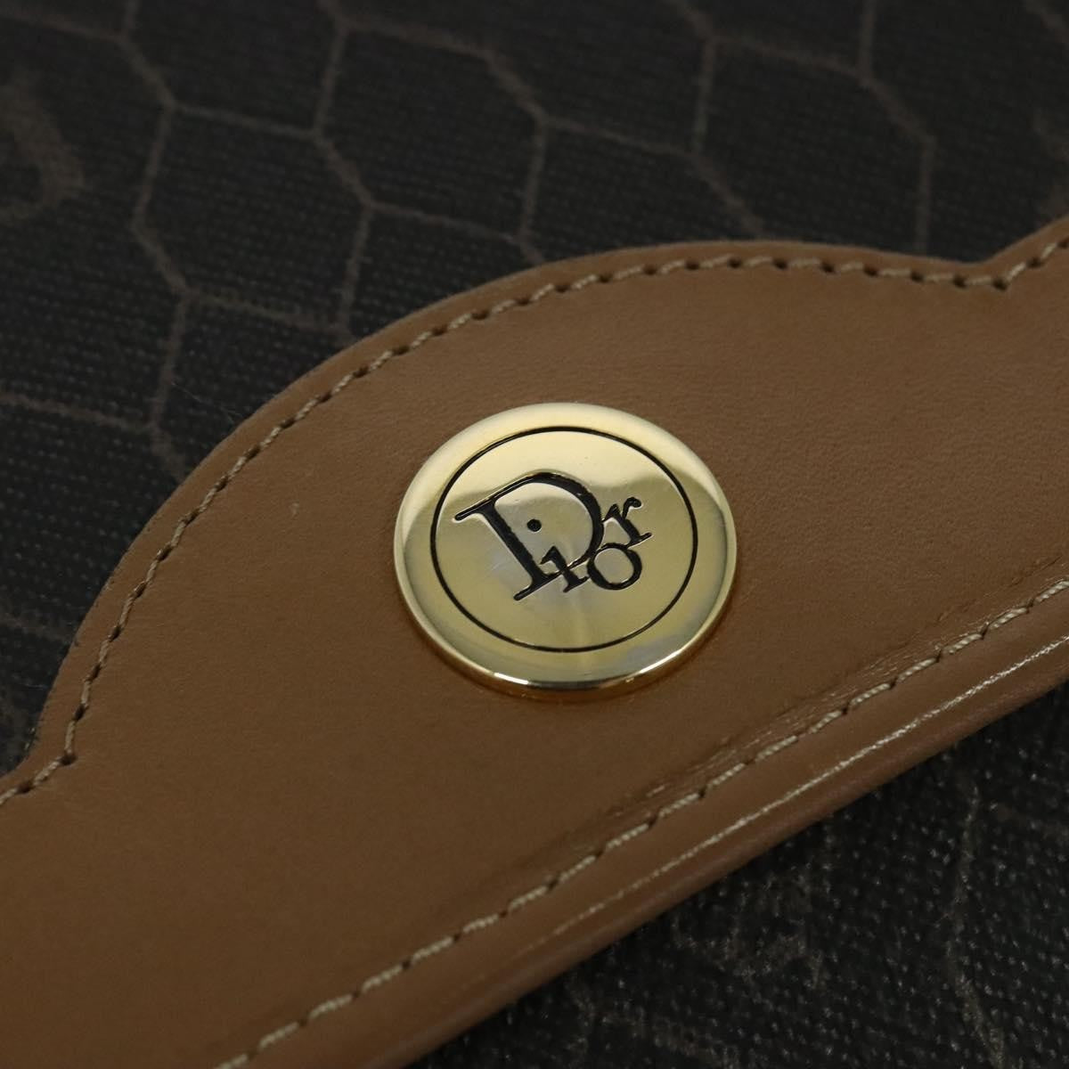 Christian Dior Vintage Honeycomb chain Canvas, BLACK, CANVAS, Handbag