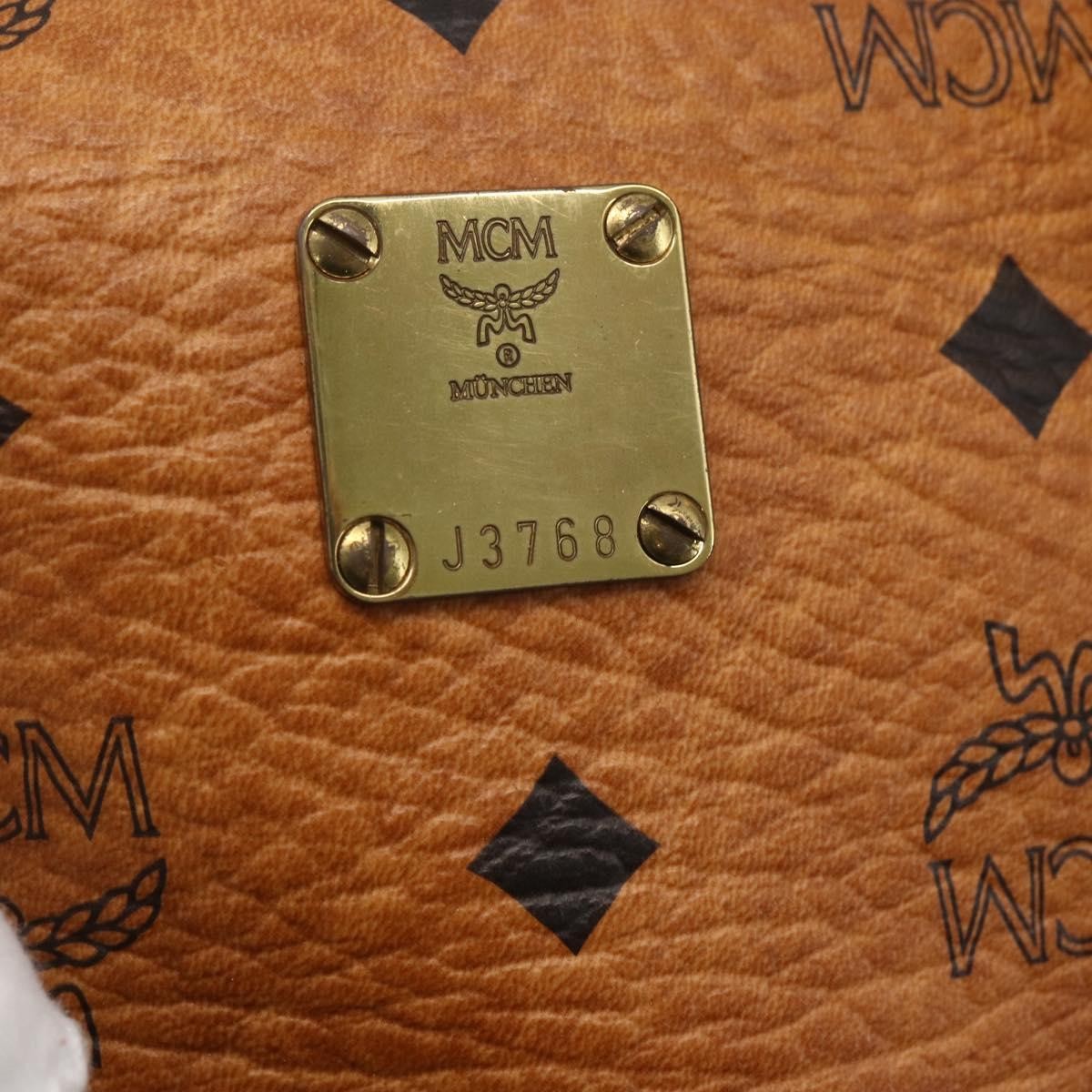MCM Visetos logogramme Handbag Canvas and Leather, BROWN, CANVAS, Handbag