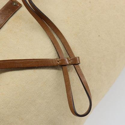 Gucci Vintage Bamboo Handle Bag Canvas, BEIGE, CANVAS, Tote bag