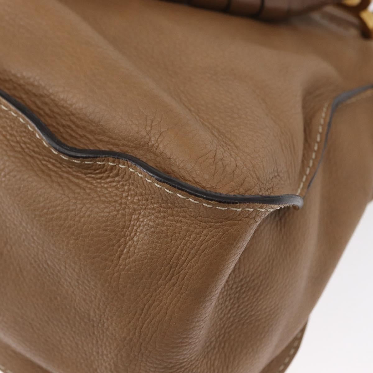 Chloe Marcie Satchel Studded Leather, BEIGE, LEATHER, Handbag