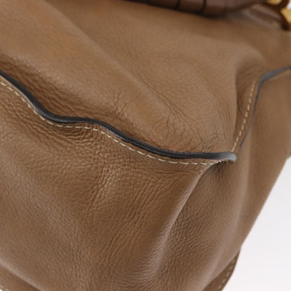 Chloe Marcie Satchel Studded Leather, BEIGE, LEATHER, Handbag