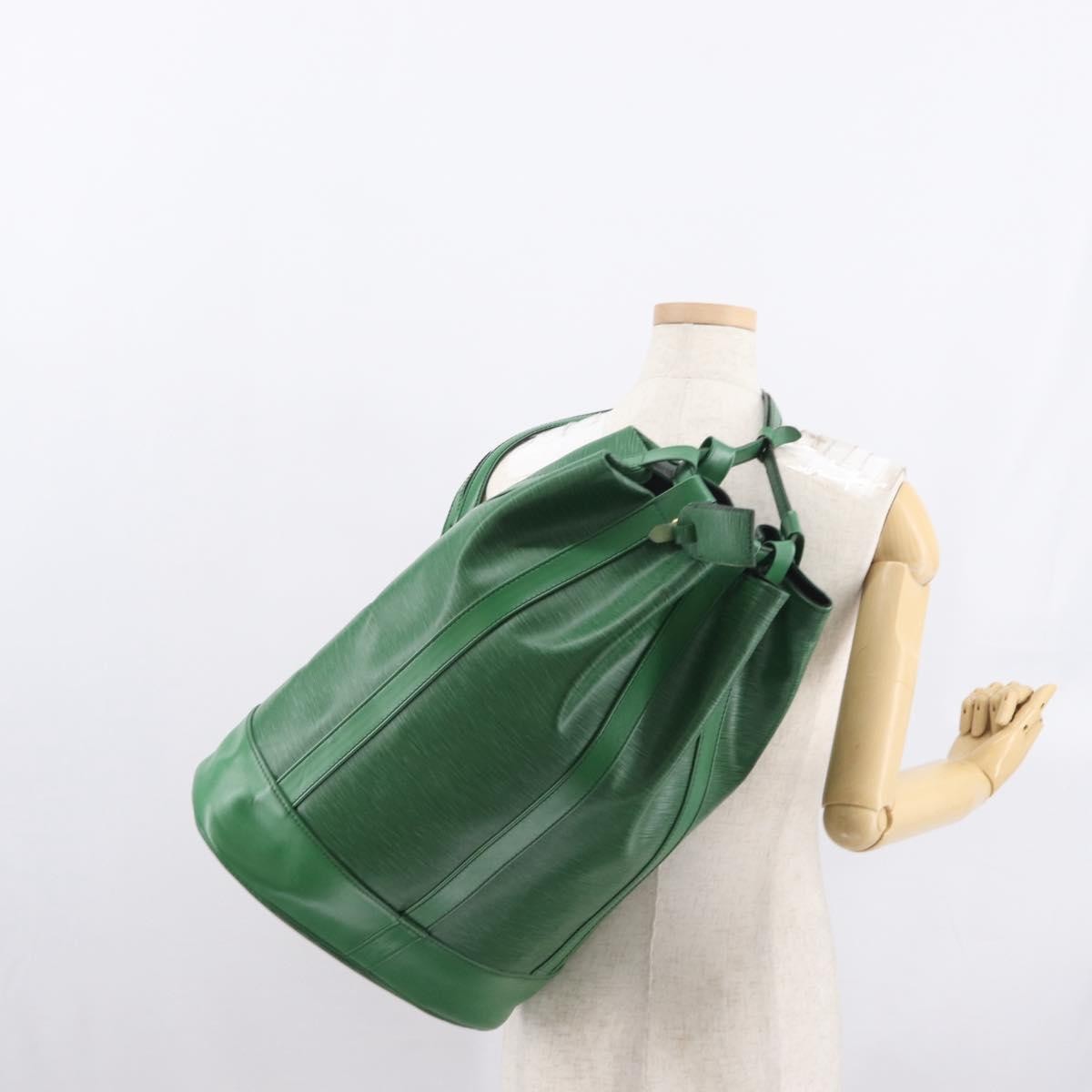 Louis Vuitton Randonnee Backpack Epi Leather, Green, Leather, Backpack