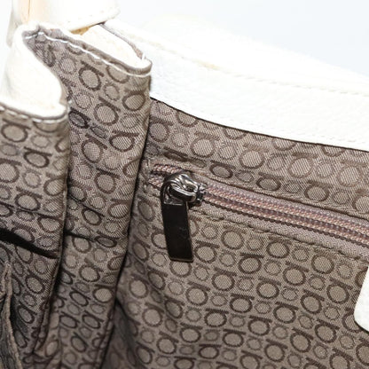 Salvatore Ferragamo Gancini Shoulder Bag Leather, BEIGE, LEATHER, Shoulder bag