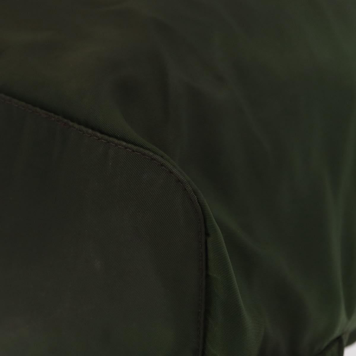 Prada Double Front Pocket Backpack Tessuto, Khaki, Nylon, Backpack