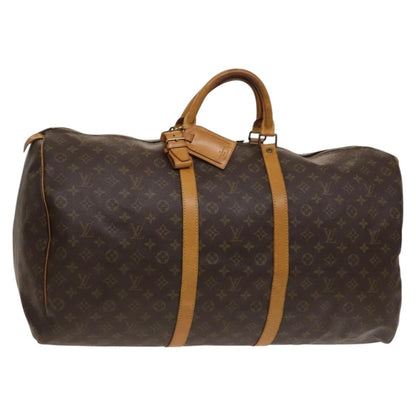 Louis Vuitton Keepall Bag Monogram Canvas, BROWN, CANVAS, Travel bag