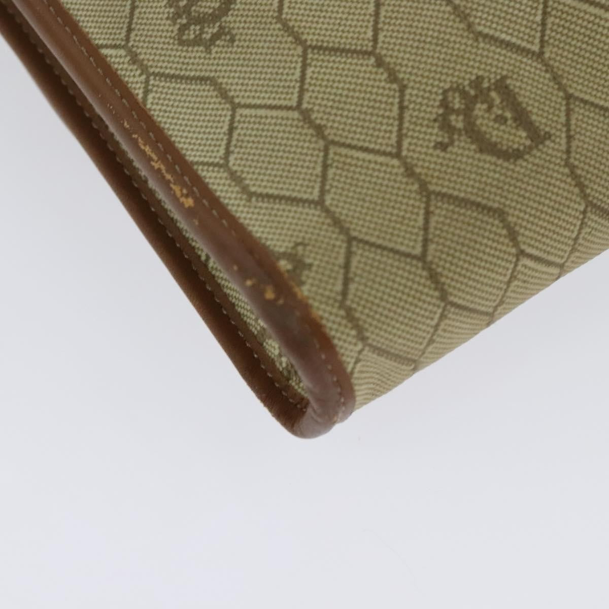 Christian Dior Vintage Honeycomb chain Canvas, BEIGE, CANVAS, Handbag