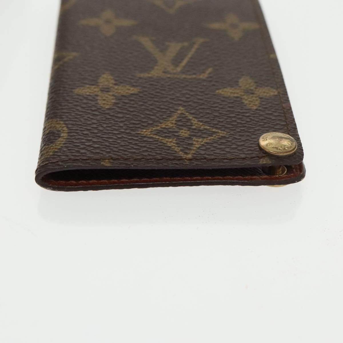 Louis Vuitton Porte Cartes Pression Card Case Monogram Canvas, BROWN, CANVAS, Card Holders