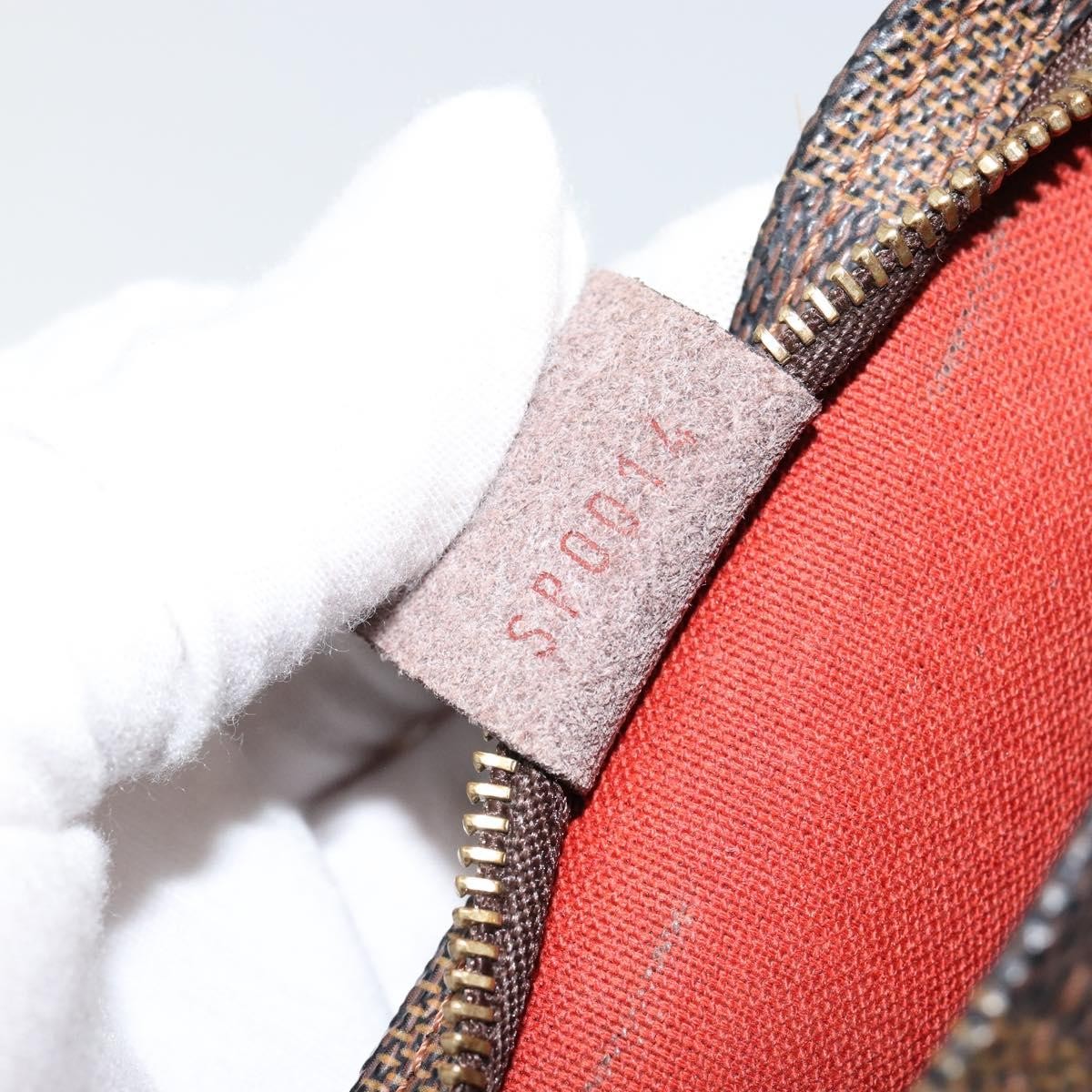 Louis Vuitton Trousse Make Up Bag Damier, BROWN, CANVAS, Clutche & pouche