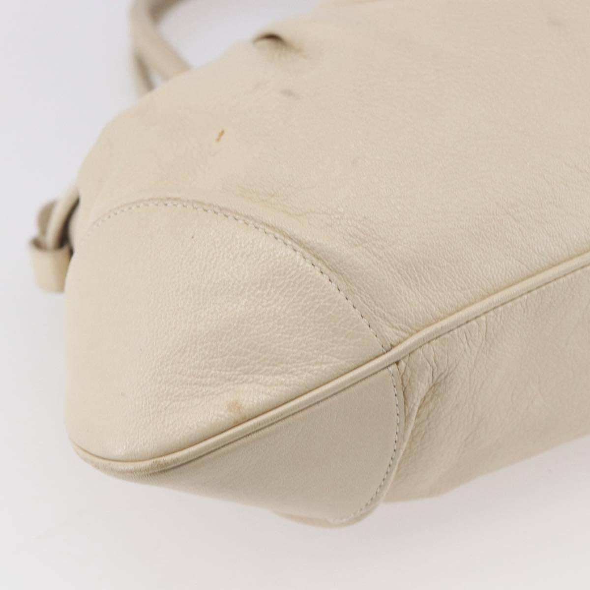 Salvatore Ferragamo Gancini handbag Leather, BEIGE, LEATHER, Handbag