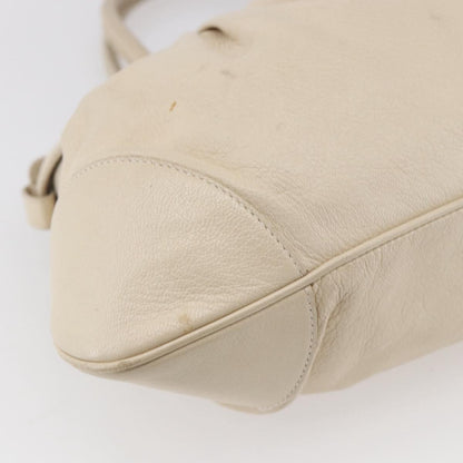 Salvatore Ferragamo Gancini handbag Leather, BEIGE, LEATHER, Handbag