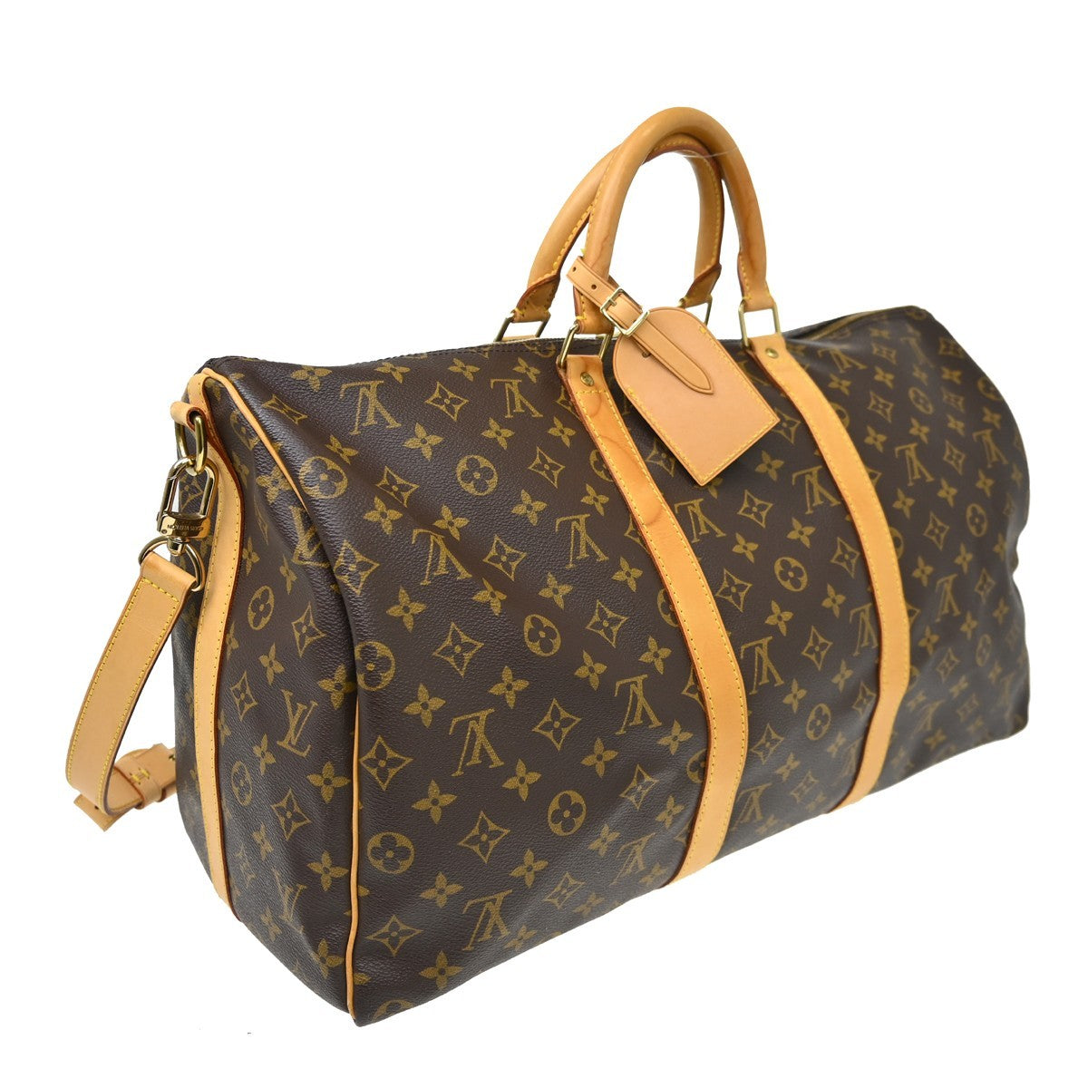 Louis Vuitton Keepall Bandouliere Bag Monogram Canvas, Brown, Canvas, Travel Bag