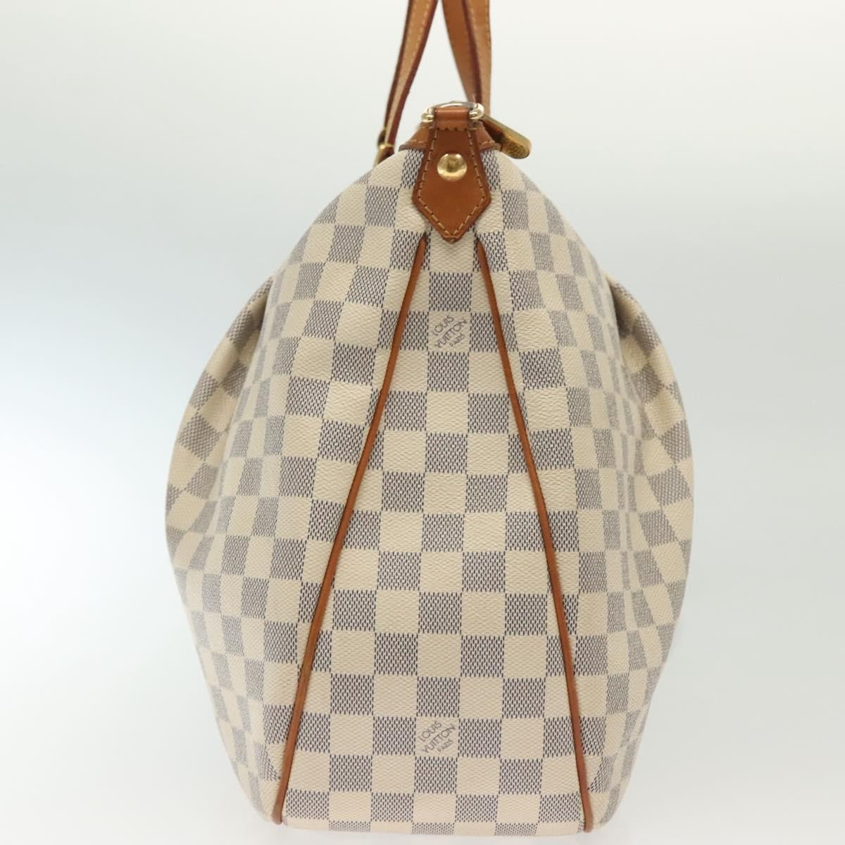 Louis Vuitton Siracusa Handbag Damier, WHITE, CANVAS, Shoulder bag