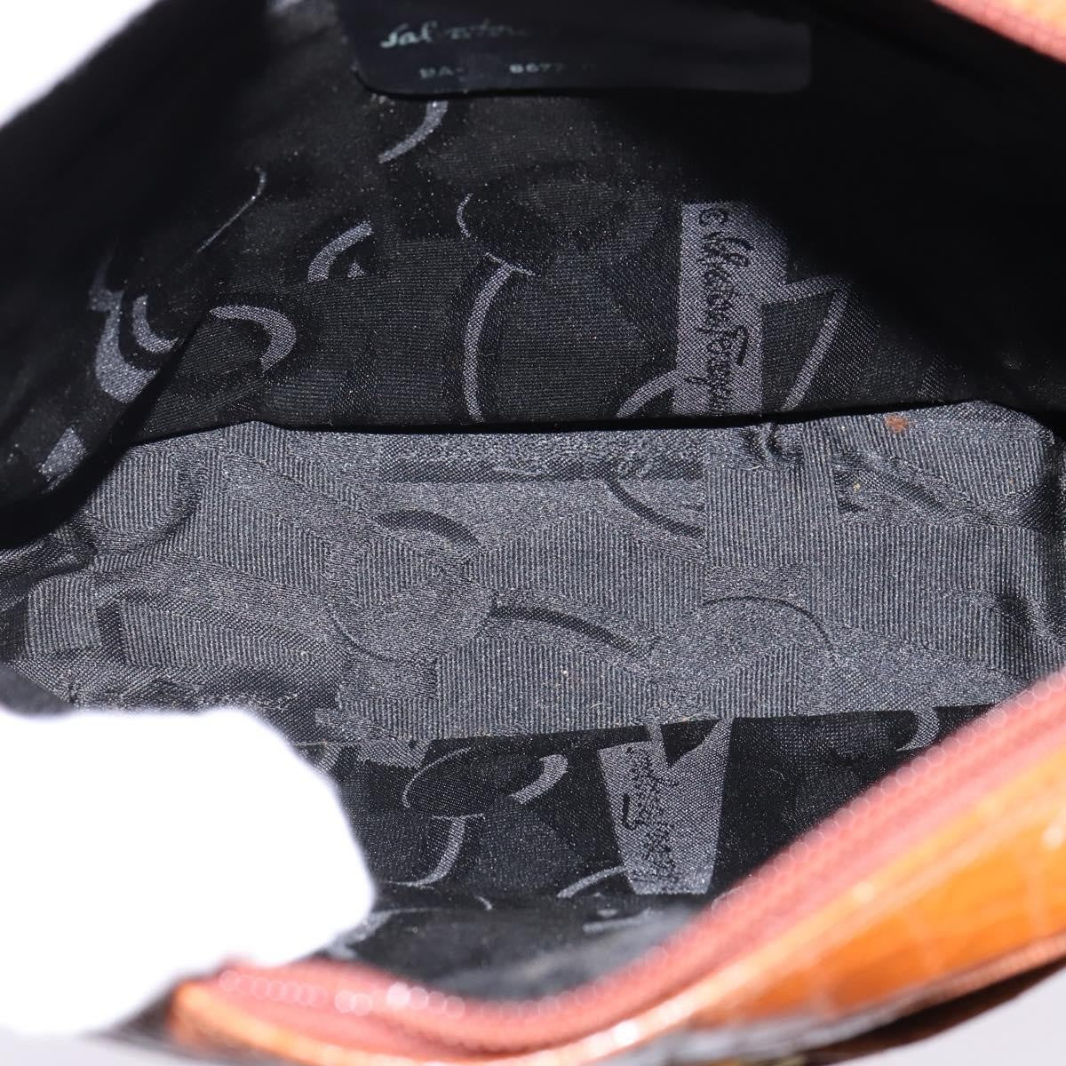 Salvatore Ferragamo Vala Shoulder Bag Leather, BROWN, LEATHER, Shoulder bag