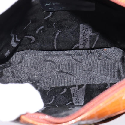 Salvatore Ferragamo Vala Shoulder Bag Leather, BROWN, LEATHER, Shoulder bag