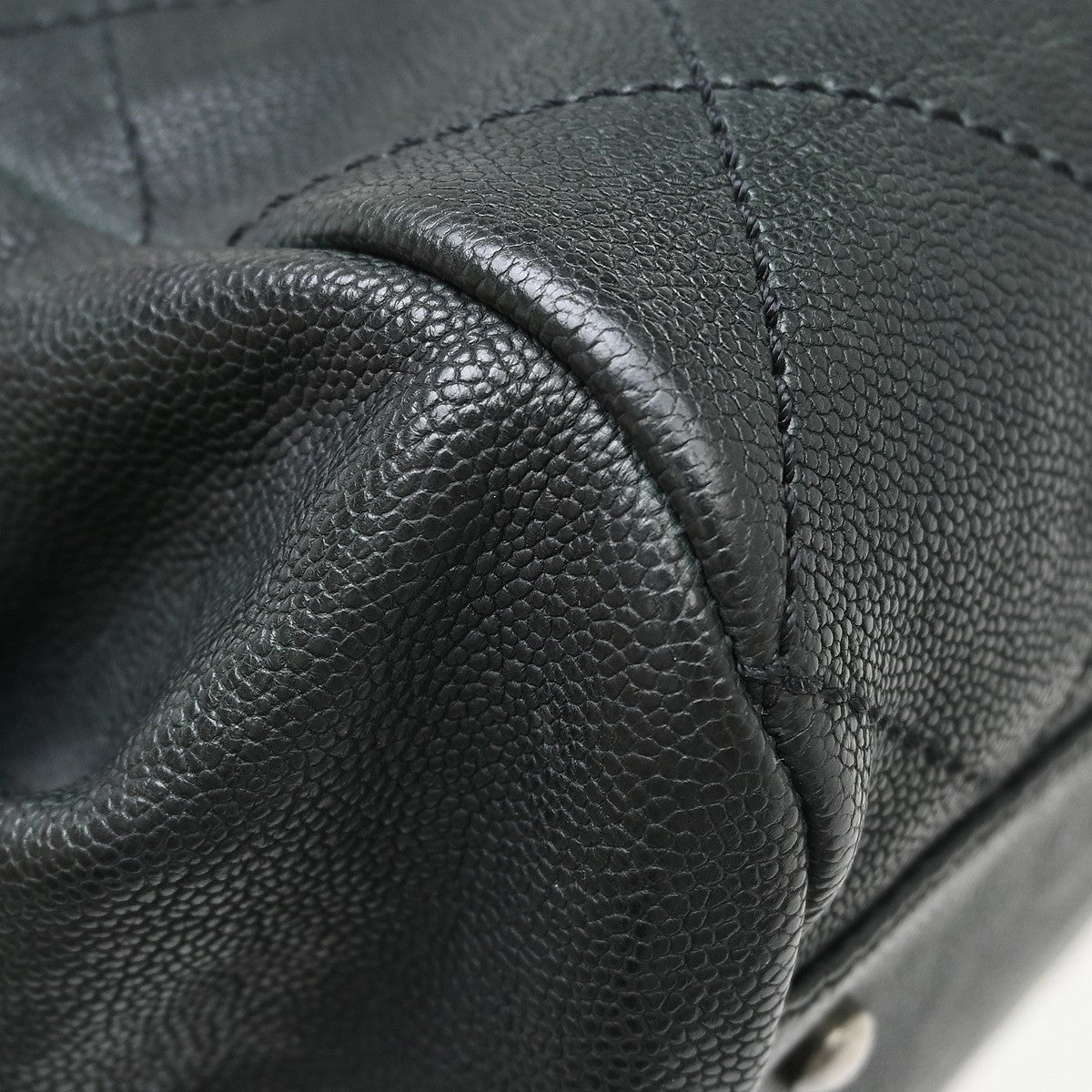 Chanel Outdoor Ligne Doctor Bag Quilted Caviar, Black, Leather, Handbag