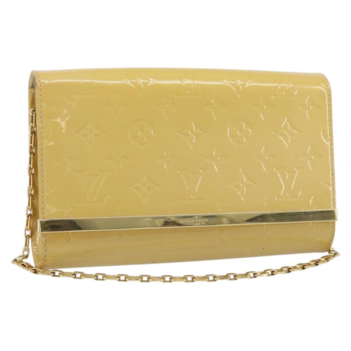Louis Vuitton Ana Bag Monogram Vernis, YELLOW, PATENT_LEATHER, Clutche & pouche