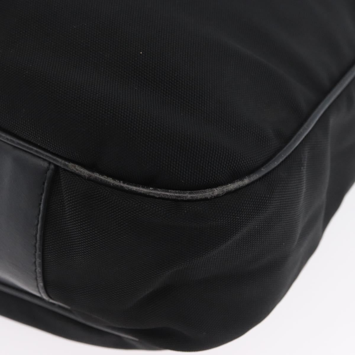 Gucci Vintage Bamboo Handle Bag Nylon, Black, Nylon, Handbag