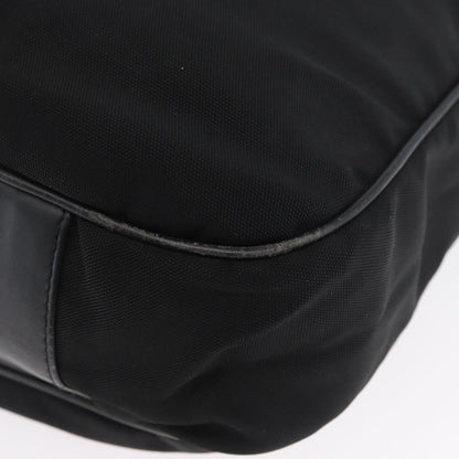 Gucci Vintage Bamboo Handle Bag Nylon, Black, Nylon, Handbag