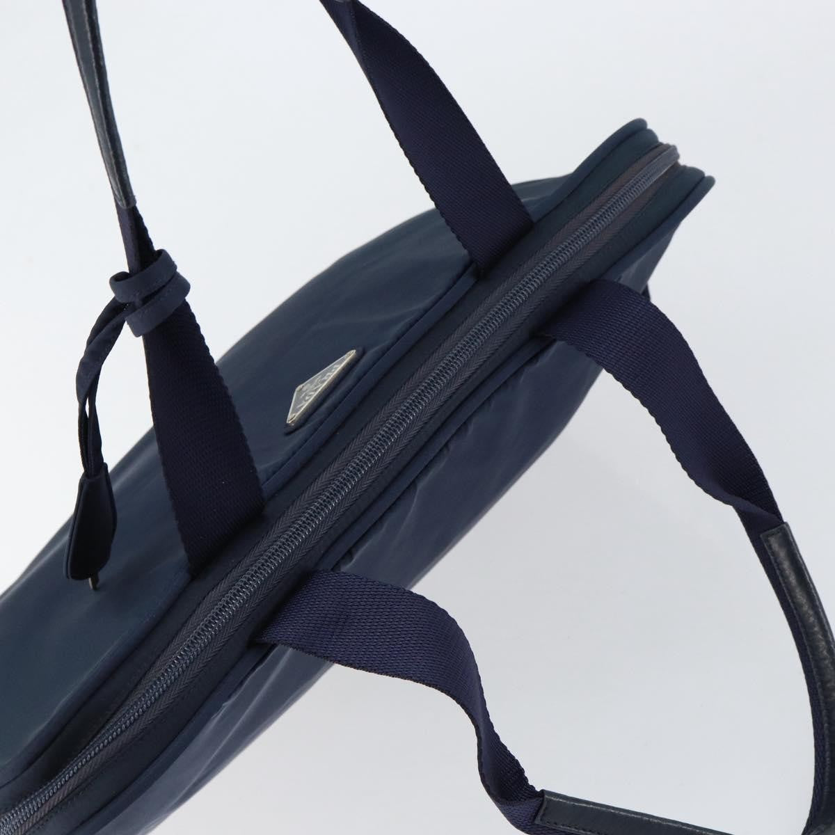 Prada Zip Around Tote Tessuto, Navy, Nylon, Handbag